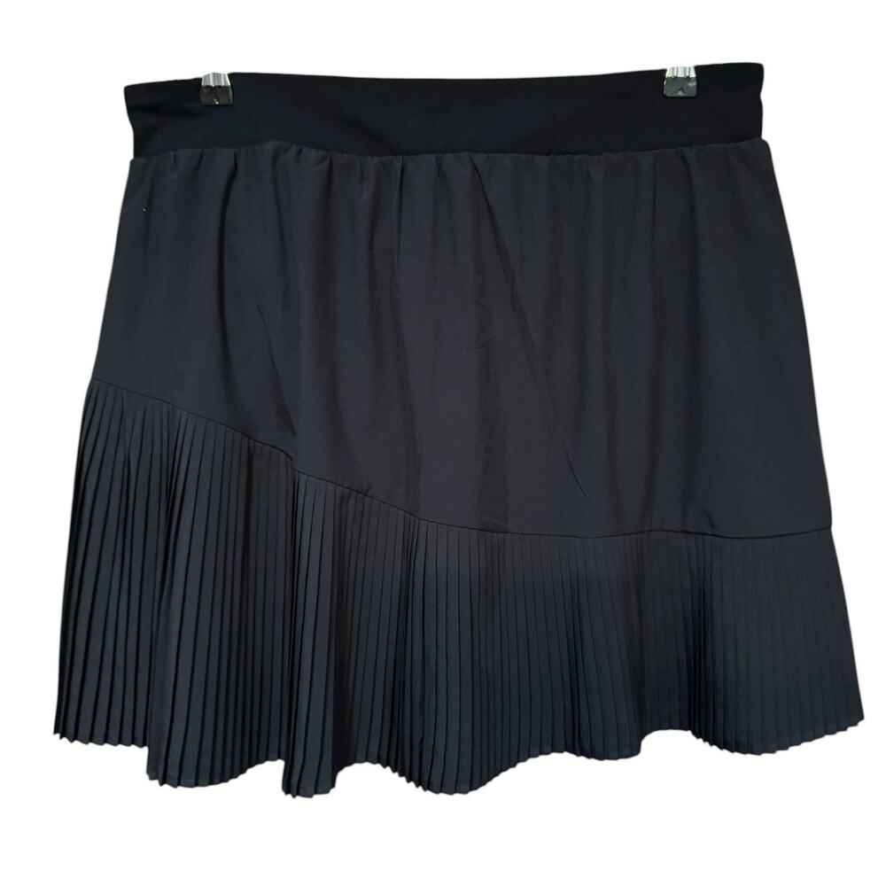 Spanx Yes Pleats Skort Womens Black Athletic Skirt Size 1x Pleated Shorts Liner - Picture 2 of 13